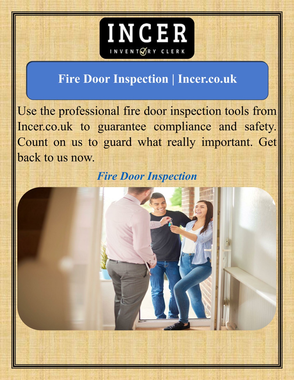 use the professional fire door inspection tools l.w