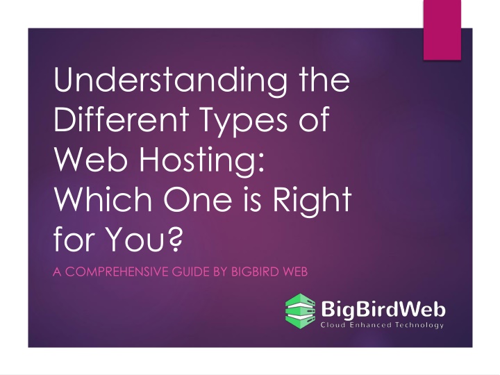 understanding the different types of web hosting n.w