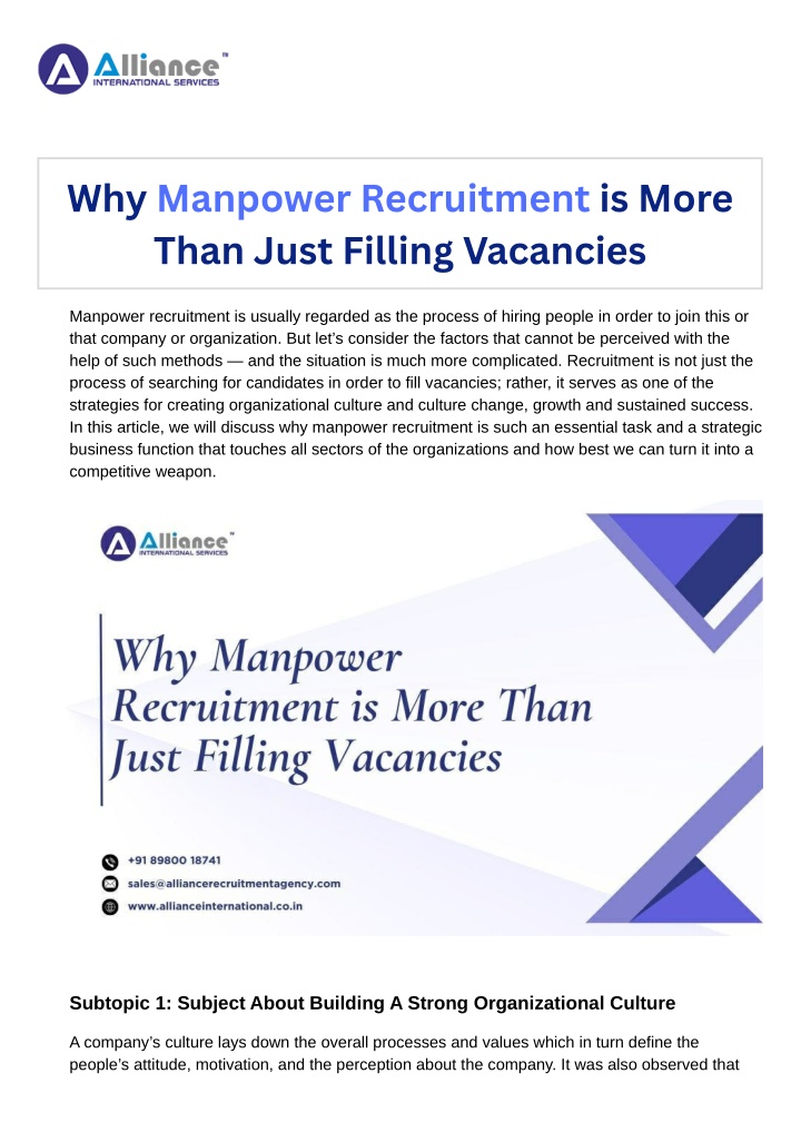 why manpower recruitment is more than just n.w