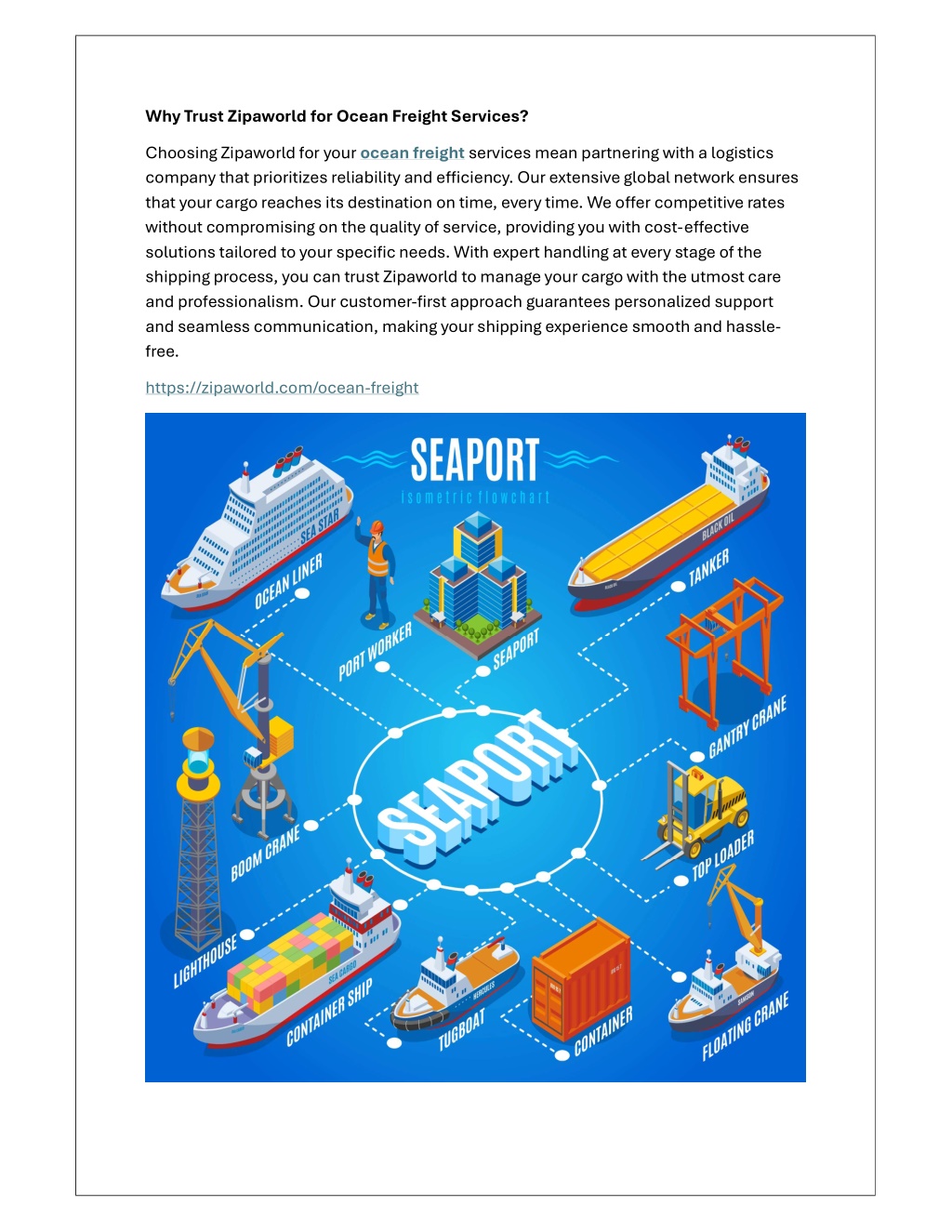 why trust zipaworld for ocean freight services l.w