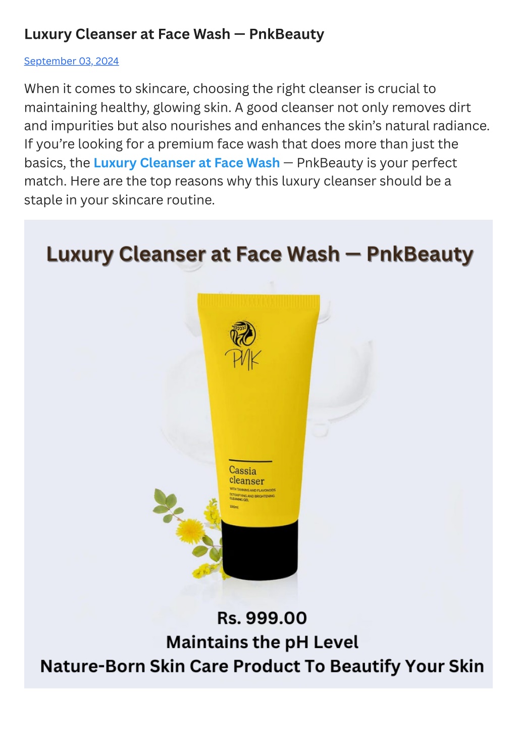 luxury cleanser at face wash pnkbeauty l.w