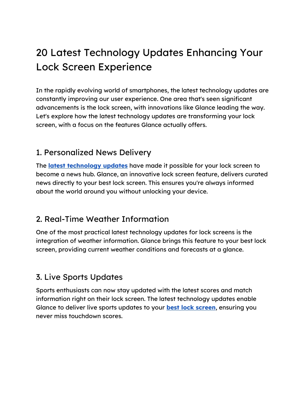 20 latest technology updates enhancing your lock l.w