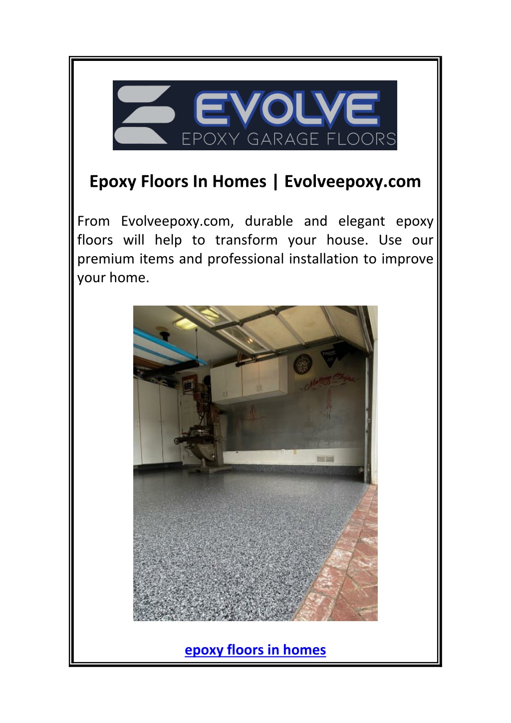 epoxy floors in homes evolveepoxy com l.w