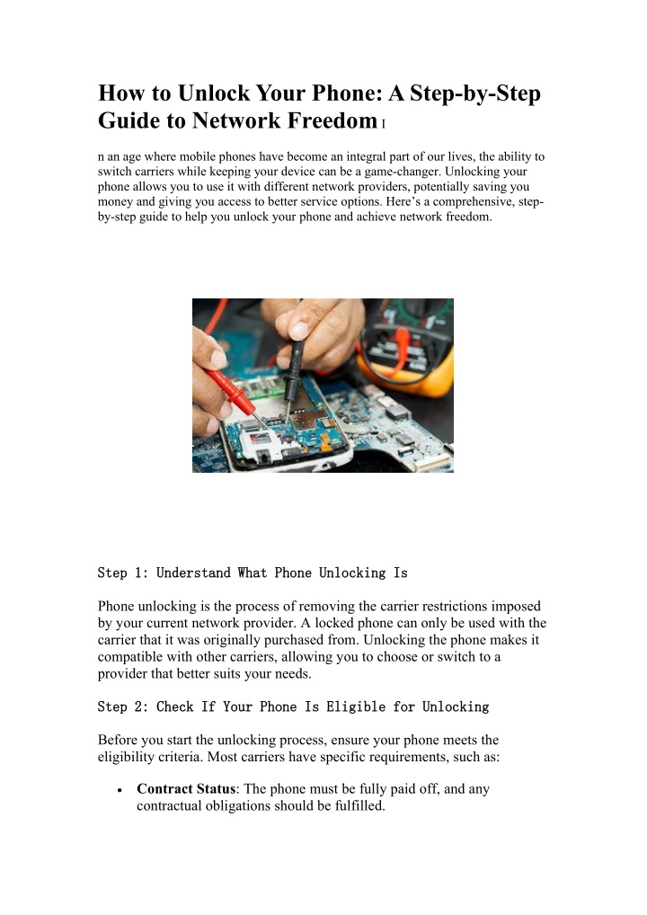 how to unlock your phone a step by step guide n.w