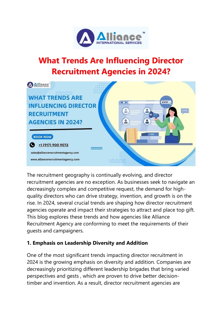 what trends are influencing director recruitment n.w