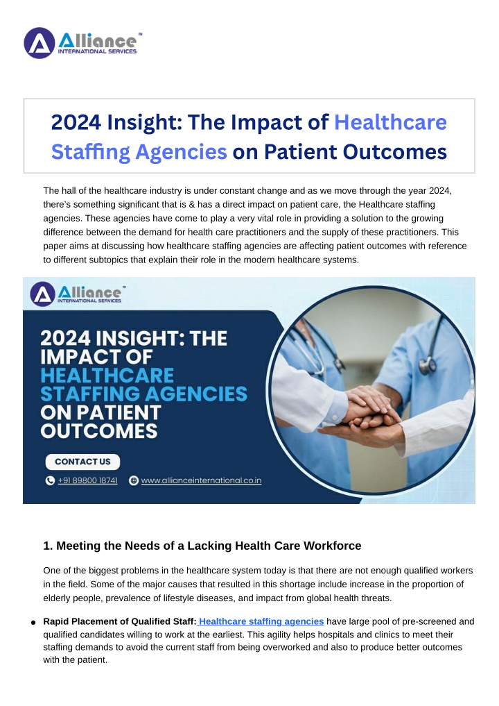 2024 insight the impact of healthcare n.w