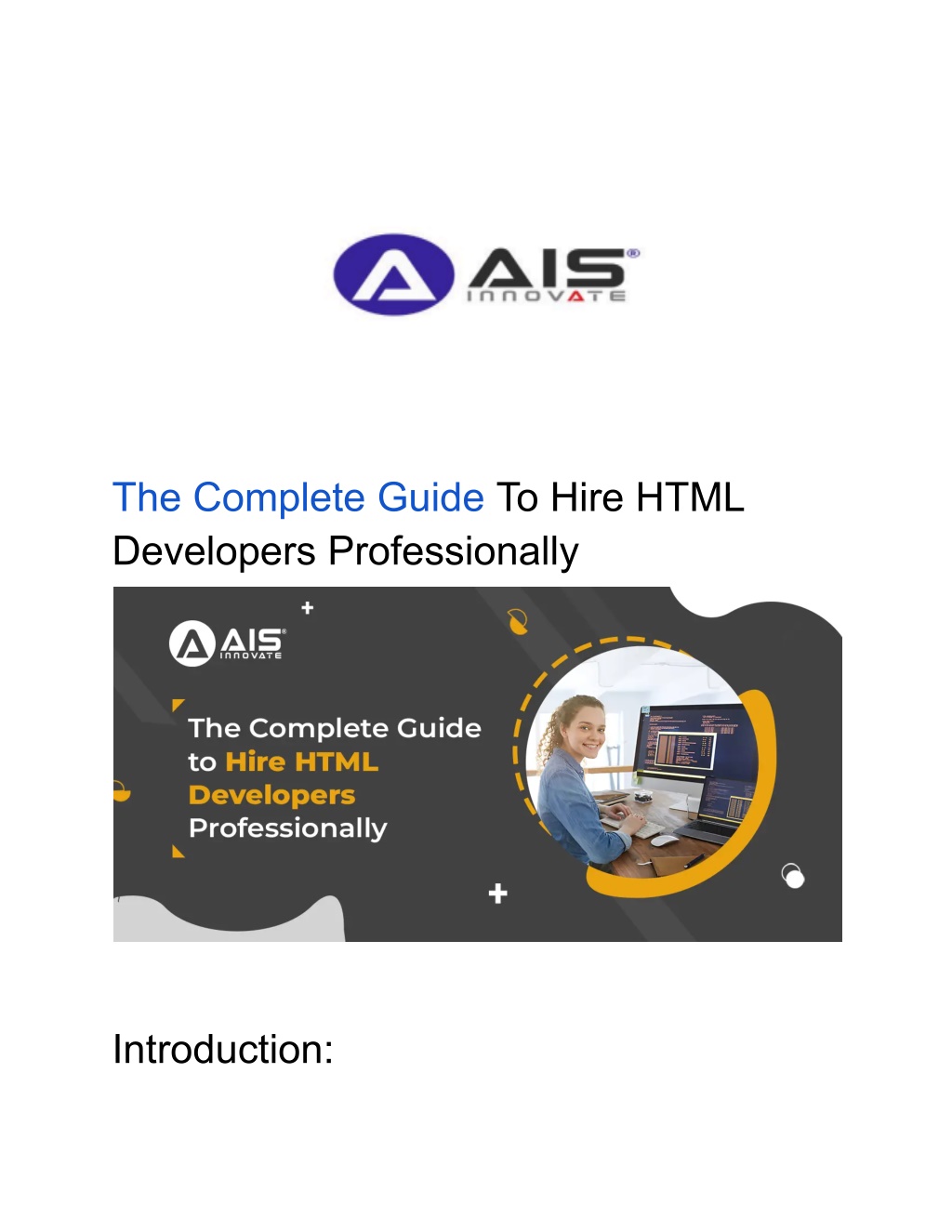 the complete guide to hire html developers l.w