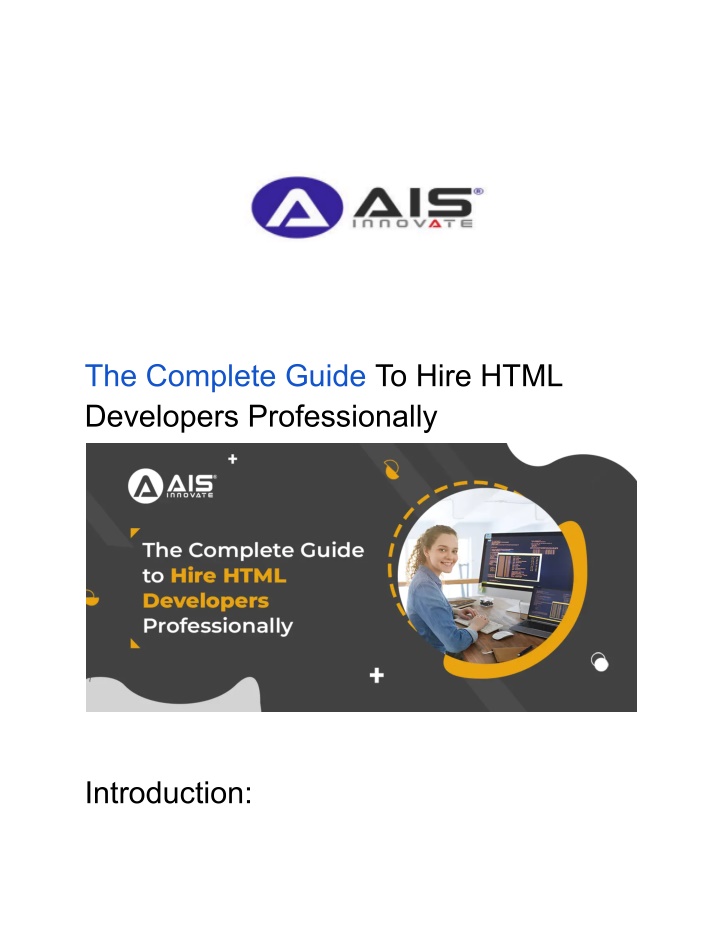 the complete guide to hire html developers n.w