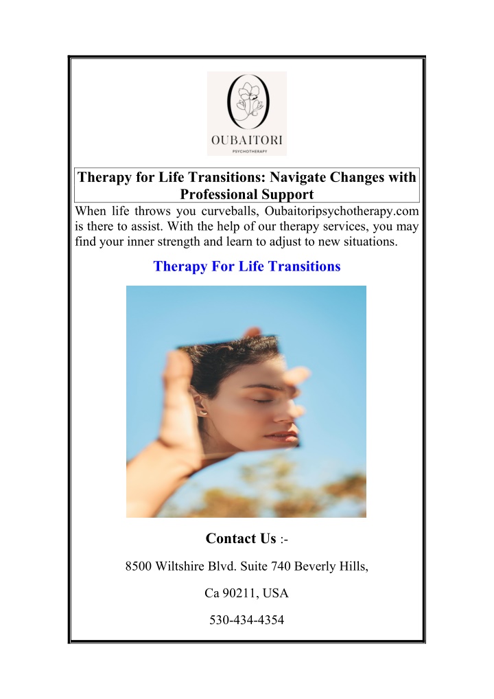 therapy for life transitions navigate changes n.w
