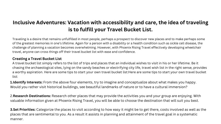inclusive adventures vacation with accessibility n.w