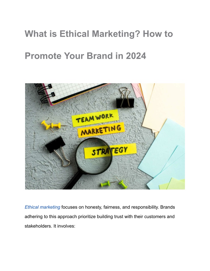 what is ethical marketing how to n.w