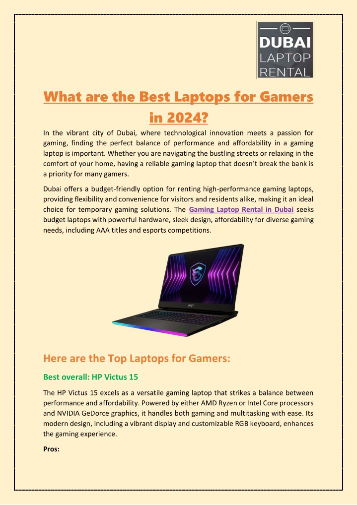 what are the best laptops for gamers in 2024 n.w