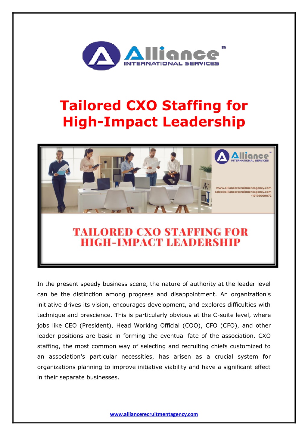 tailored cxo staffing for high impact leadership l.w