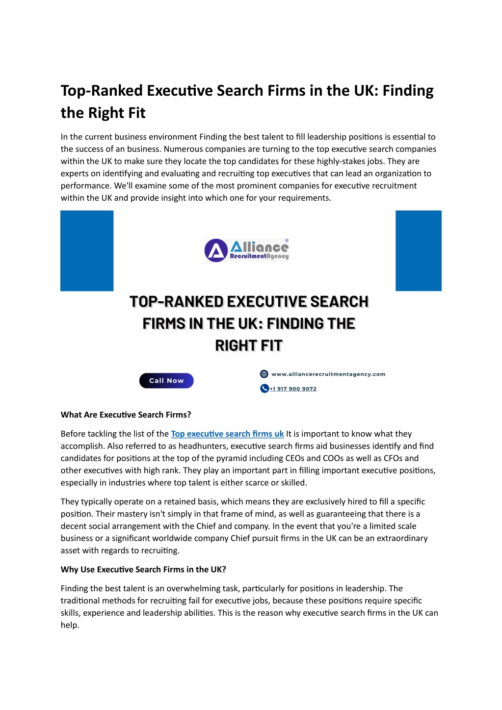 top ranked executive search firms l.w