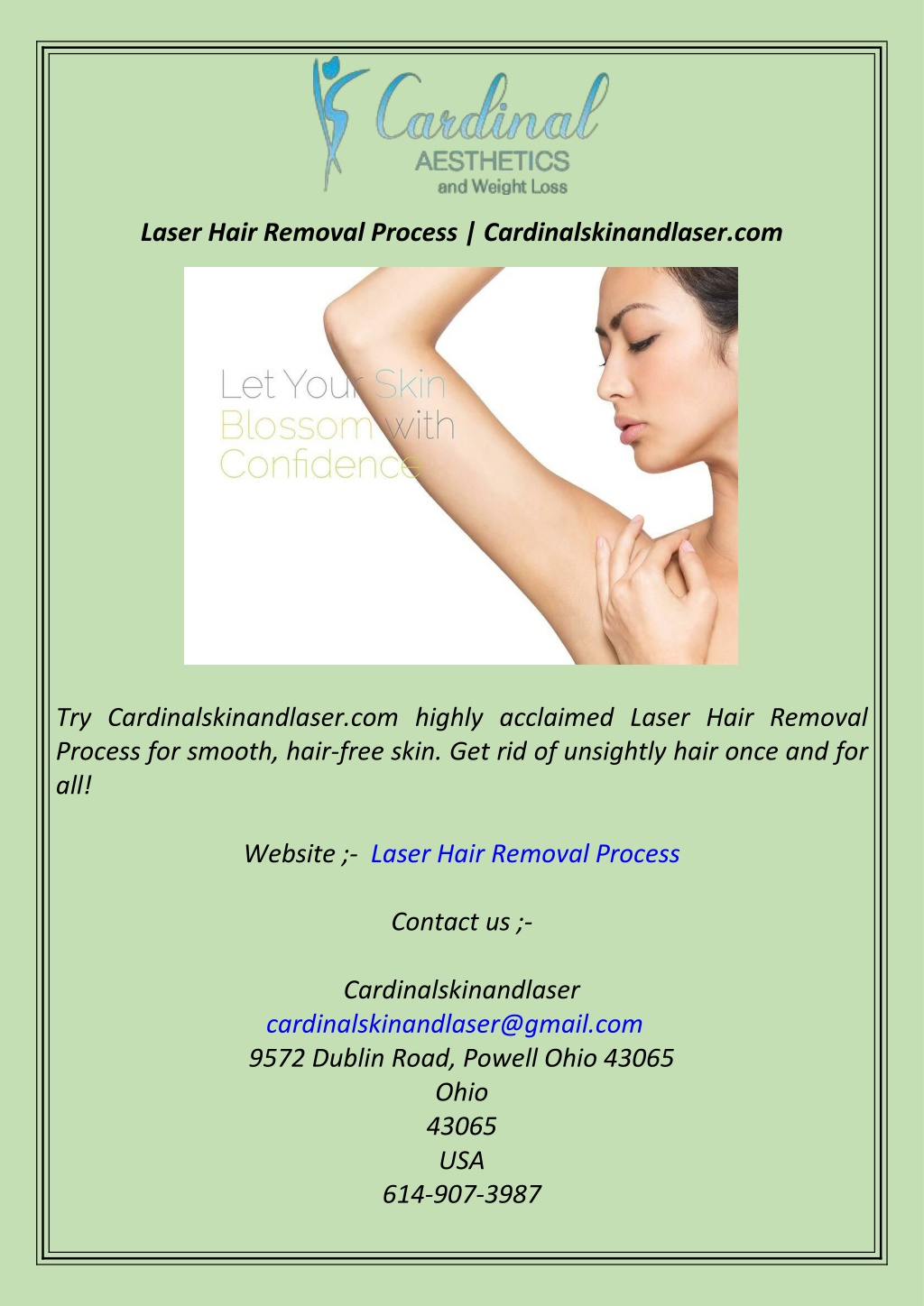 laser hair removal process cardinalskinandlaser l.w