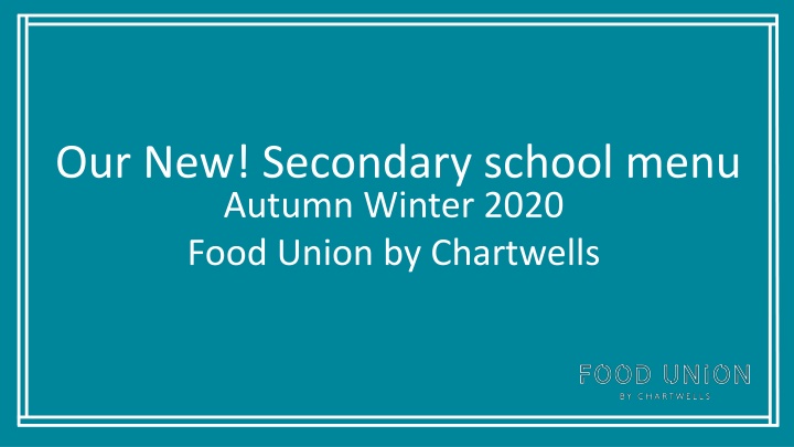 Insights into Secondary School Menu Preferences for Autumn-Winter 2020
