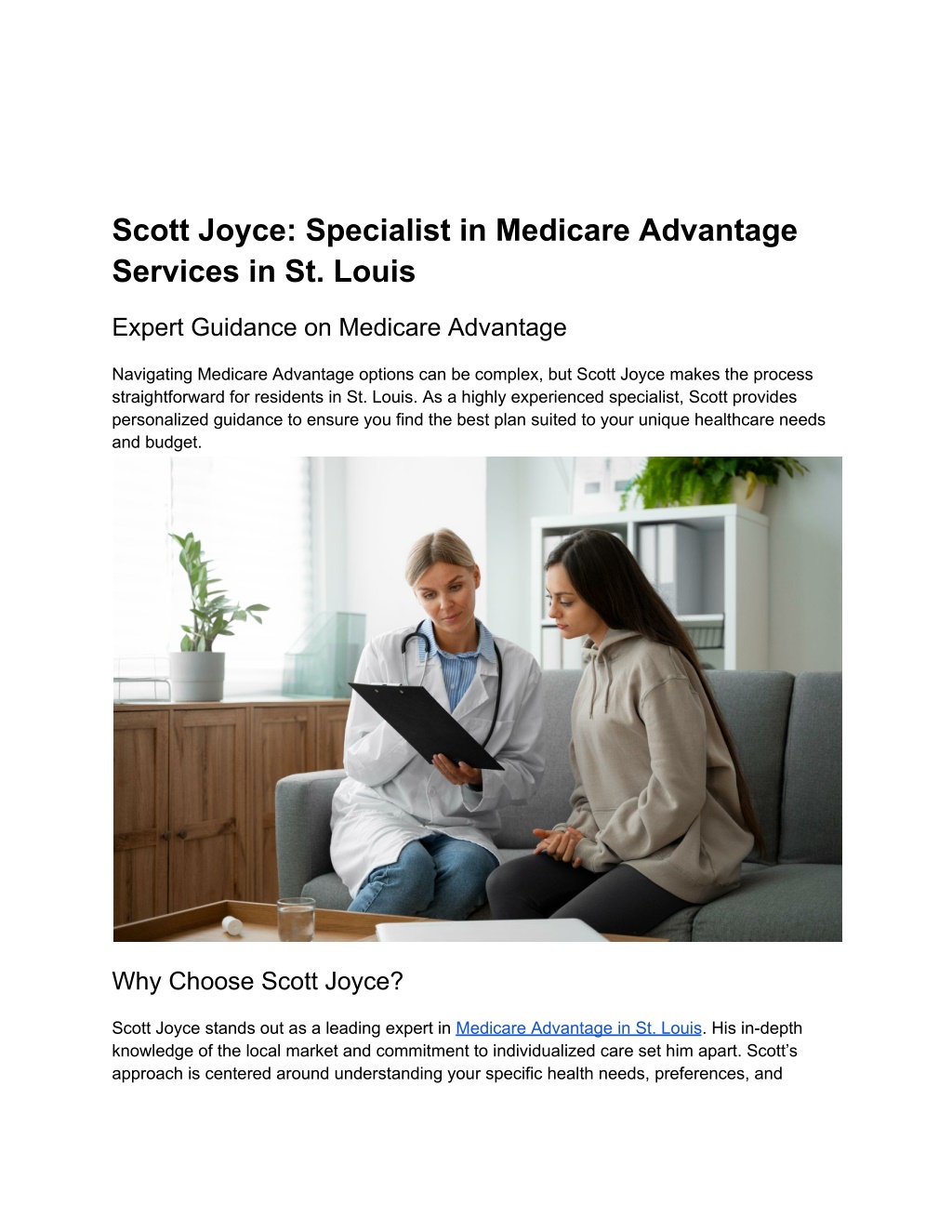 scott joyce specialist in medicare advantage l.w