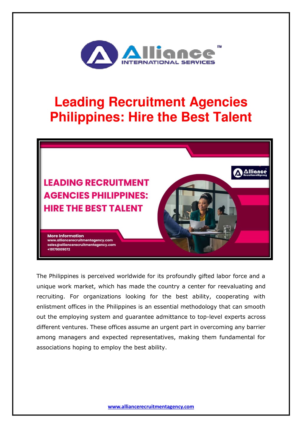 leading recruitment agencies philippines hire l.w