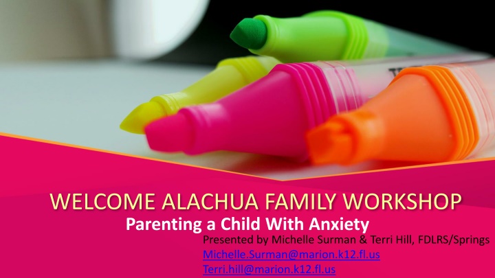 Addressing Anxiety in Children Workshop by FDLRS/Springs