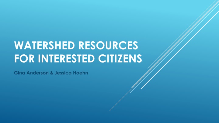 Watershed Resources for Interested Citizens