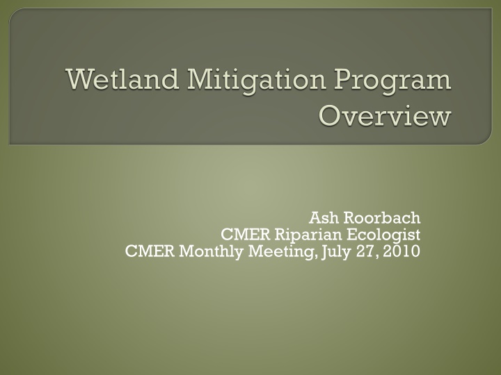 Wetland Conservation in Forest Road Construction
