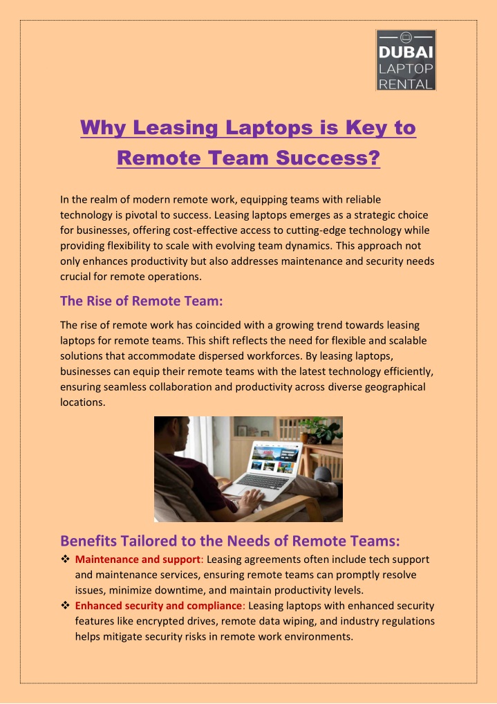 why leasing laptops is key to remote team success n.w