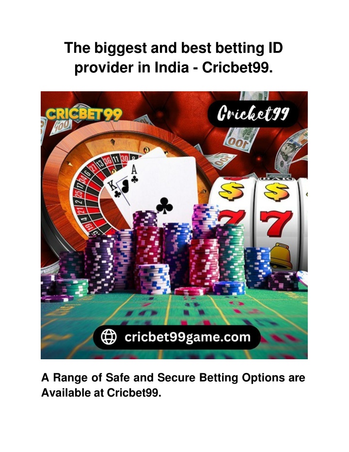 The biggest and best betting ID provider in India - Cricbet99
