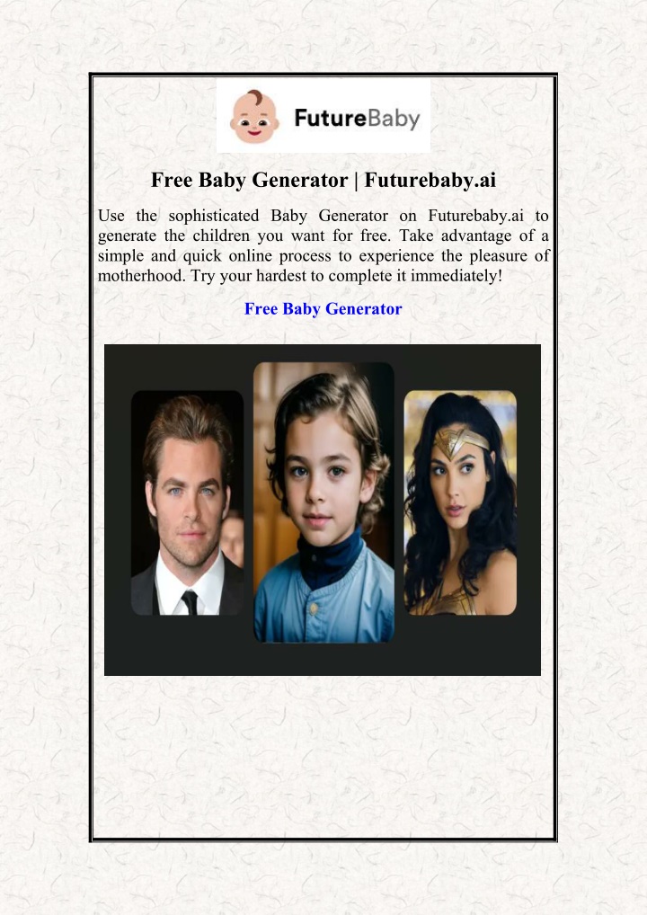 free baby generator futurebaby ai n.w