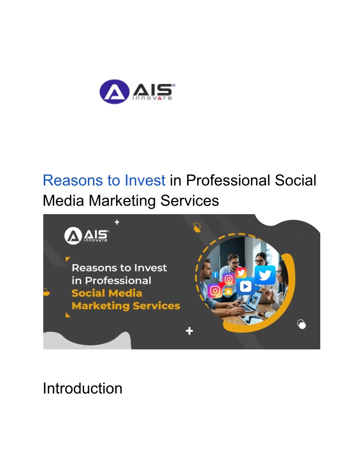 reasons to invest in professional social media n.w