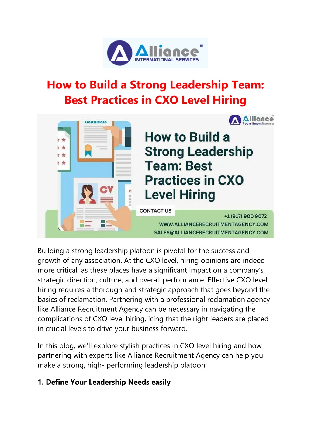 how to build a strong leadership team best l.w