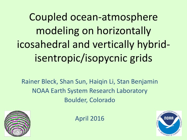 Coupled Ocean-Atmosphere Modeling on Icosahedral Grids