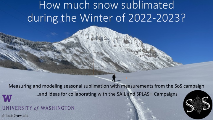 Insights on Snow Sublimation in Winter 2022-2023: Measurements and Modeling