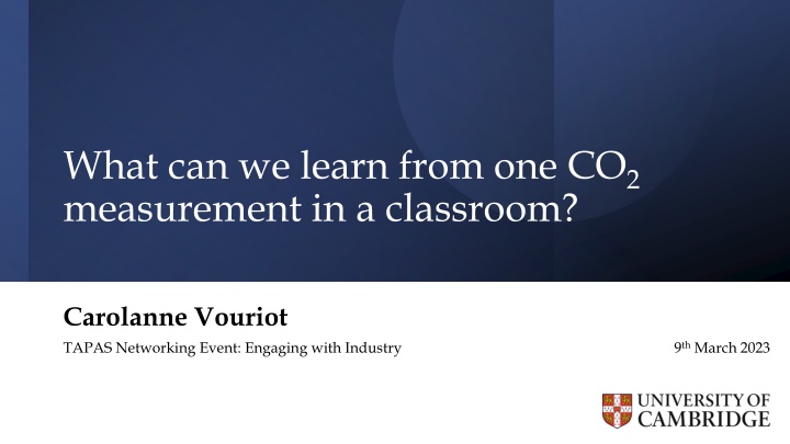 Insights from CO2 Measurement in Classroom Ventilation