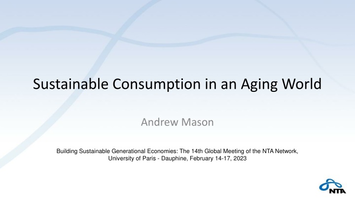 Sustainable Consumption in an Aging World: Challenges and Solutions