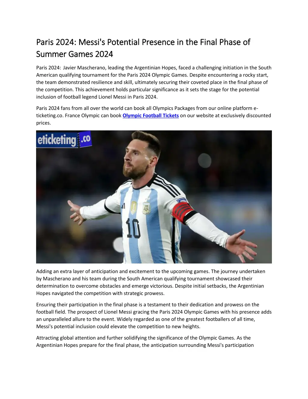 paris 2024 paris 2024 messi s potential presence n.