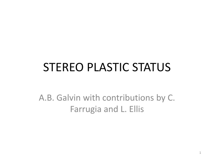 Operations Update and Planning for STEREO Mission