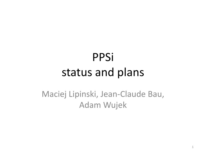Updates and Future Plans for PPSi in White Rabbit Software