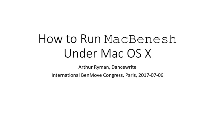 Running MacBenesh Workshop on Mac OS X with SheepShaver Virtual Machine