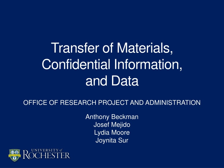 Guide to Material Transfer Agreements and Data Negotiations in Research