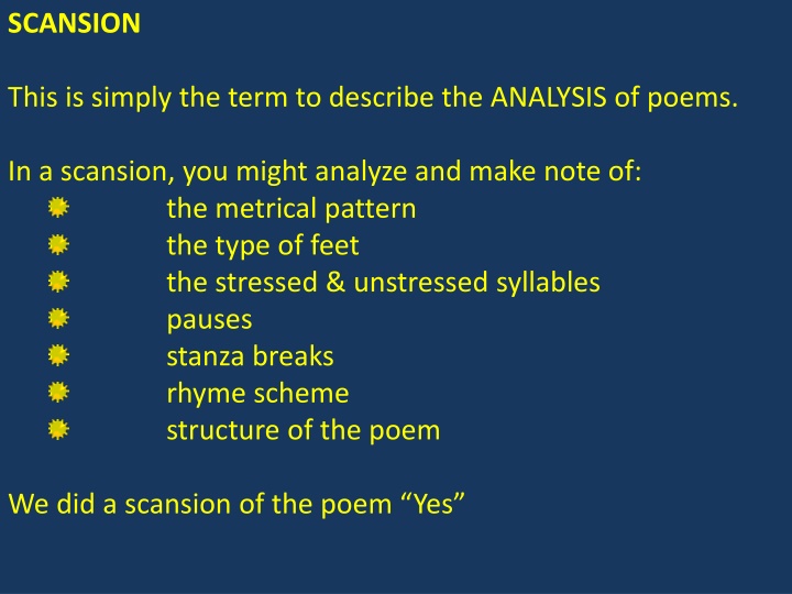 Poetry Analysis: Scansion, Refrain, and Literary Devices