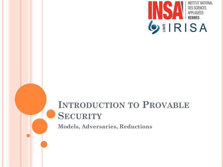 Provable Security Models in Cryptography