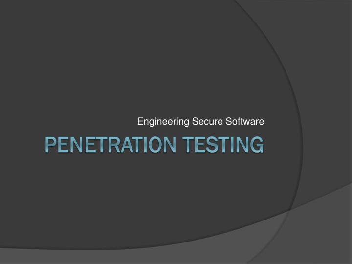Penetration Testing Tactics and Techniques