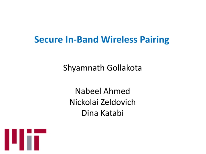 Tamper-Evident Pairing (TEP) Protocol for Secure Wireless Pairing Without Passwords