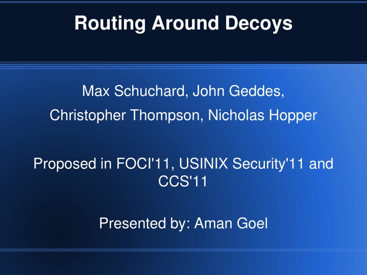 Decoy Routing: A Tool Against Internet Censorship
