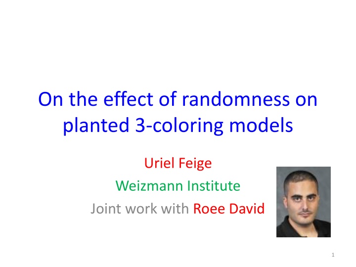 Impact of Randomness on Planted 3-Coloring Models
