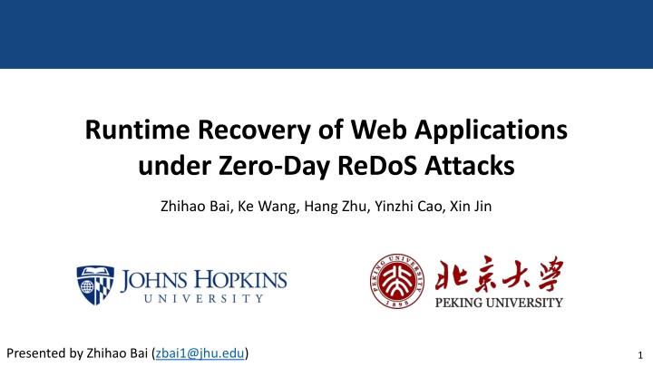 ReDoS Attacks in Web Applications