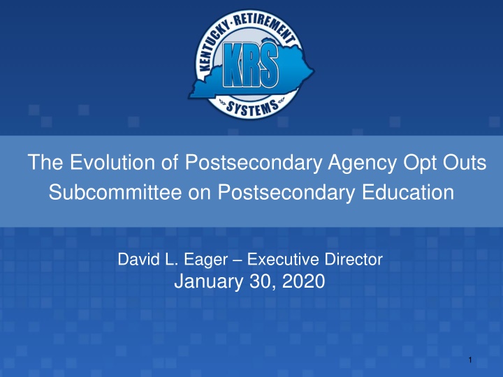 The Evolution of Postsecondary Agency Opt-Outs: Recent Legislative Changes