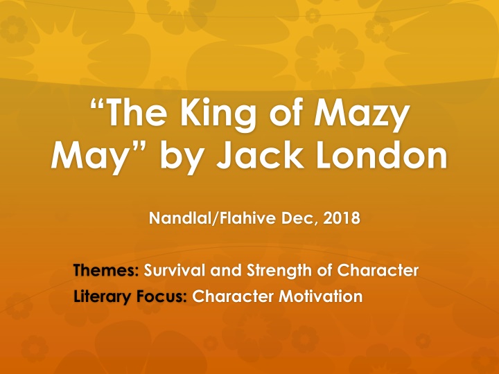 Exploring the Themes and Setting of 'The King of Mazy May' by Jack London