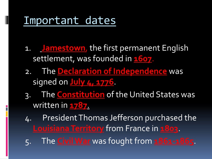 Key Historical Events and Concepts in American History