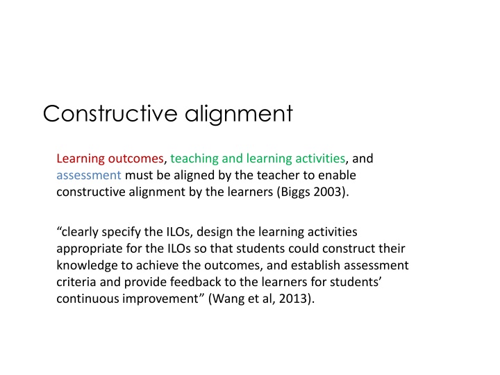Constructive Alignment in Teaching and Learning: A Comprehensive Guide